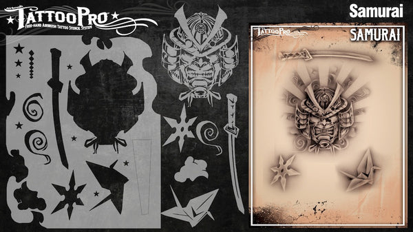 samurai mask tattoo drawings