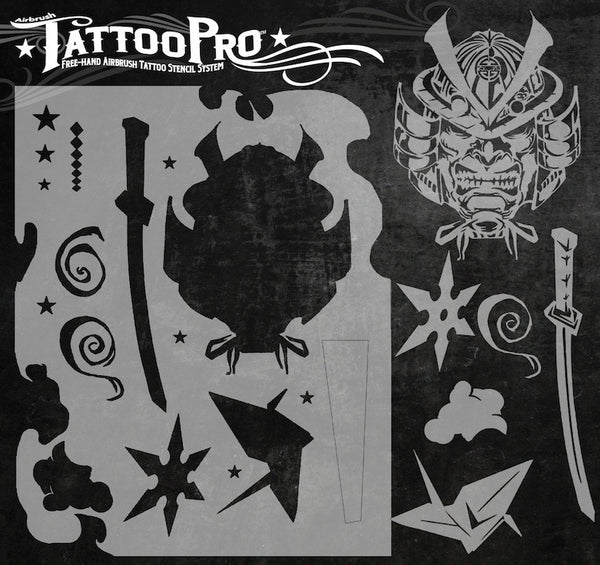 samurai tattoo stencil