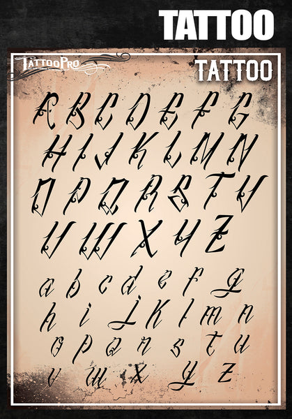 letter a tattoo fonts